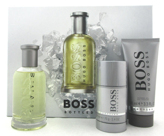 BOSS # 6 Bottled by Hugo Boss 3.3 oz EDT Spray+3.3 oz Sh/Gel+2.4 oz Deo. New SET