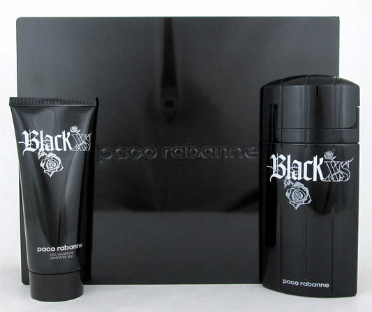 Black Xs by Paco Rabanne 3.4oz.EDT Spray+ 3.4oz.Sh/Gel Set for Men