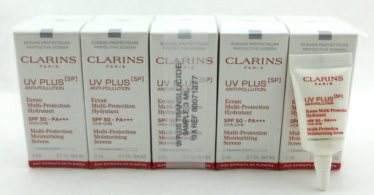 Clarins UV Plus Anti-Pollution Multi Protection Screen 0.1 oz./3 ml. LOT of 10