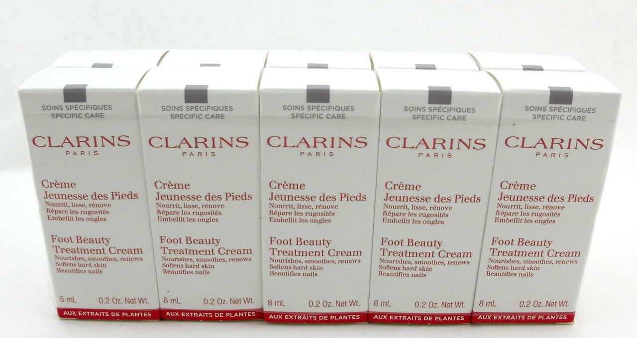 Clarins Foot Beauty Treatment Cream 0.2 oz./ 8 ml. New in Box LOT of 10 Samples