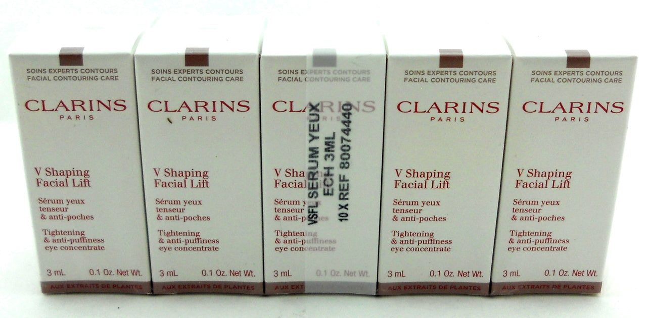 Clarins V Shaping Facial Lift Eye Serum Travel size 3 ml/0.1 oz. LOT of 10 Boxes