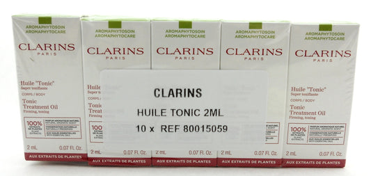 Clarins Tonic Treatment Oil Firming Tonic Sample 0.07 oz./2 ml. Lot of 10 NEW