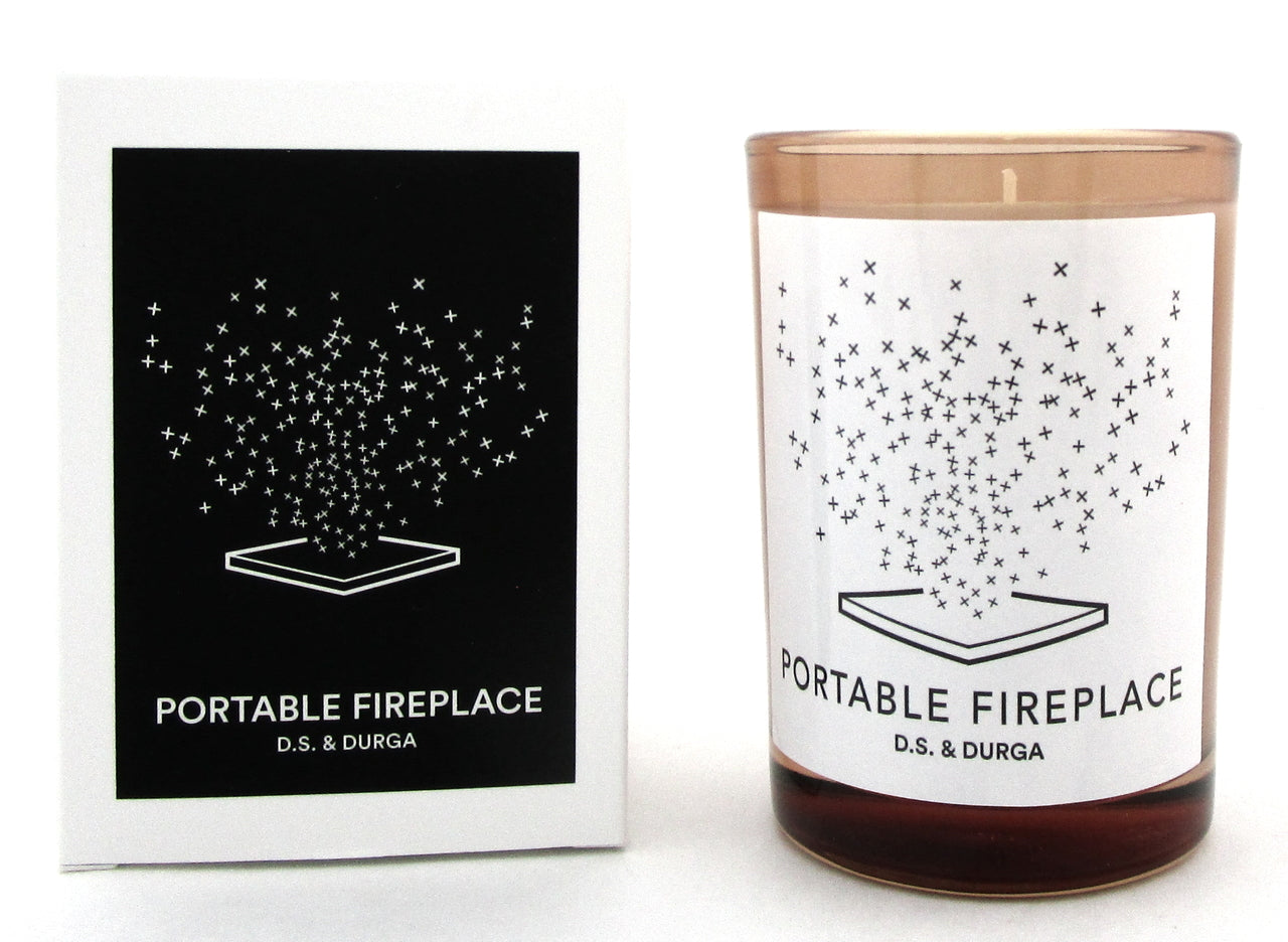 D.S. & Durga Portable Fireplace 7 oz./ 198 g. Perfumed Candle. Brand new in Box