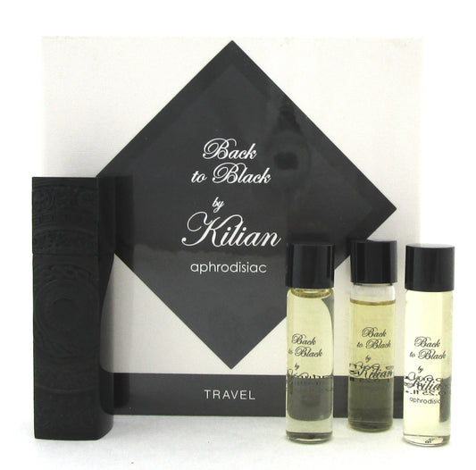 Back to Black by Kilian 4 x 7.5 ml. Eau de Parfum Travel Set for Men. New in Box
