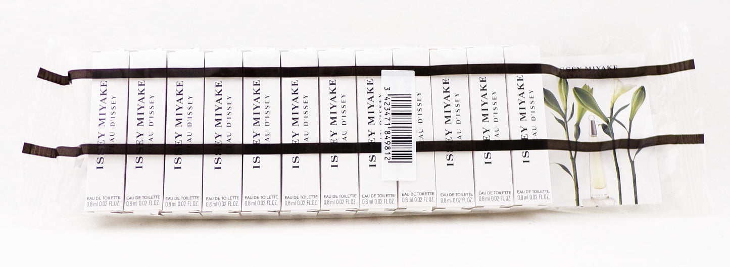 L'Eau D'Issey by Issey Miyake 0.02 oz./ 0.8 ml.  Eau de Toilette Vial Spray for Women New Lot of 12