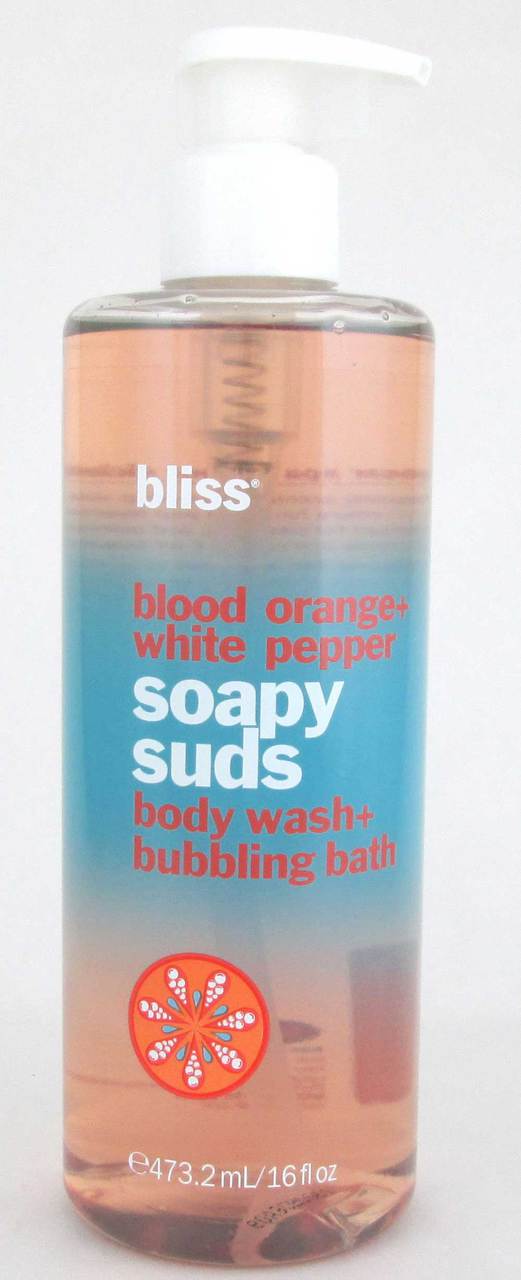 Bliss Blood Orange White Pepper Soapy Suds Body Wash Bubbling Bath16oz(sku:10504
