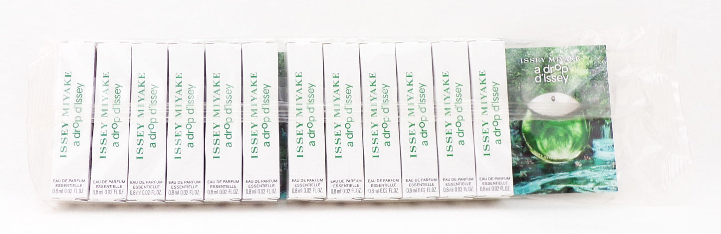 A Drop D'Issey by Issey Miyake 0.02 oz./ 0.8 ml. Eau de Parfum Essentielle Vial Spray for Women New Lot of 12