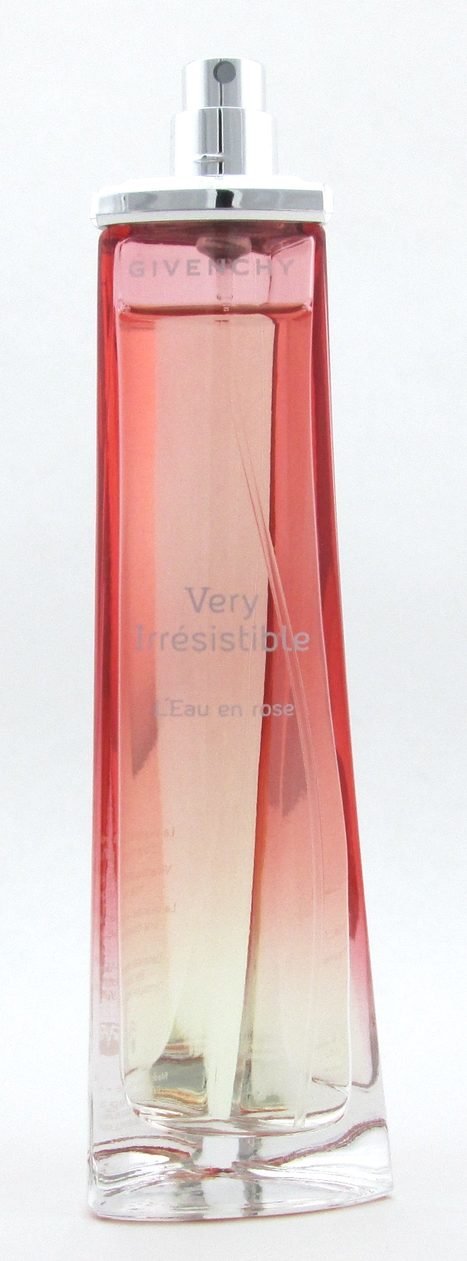 Very Irresistible L'Eau En Rose by Givenchy Eau De Toilette Spray for Women Tester 2.5 oz. LOWFILL Bottle No Cap No Box