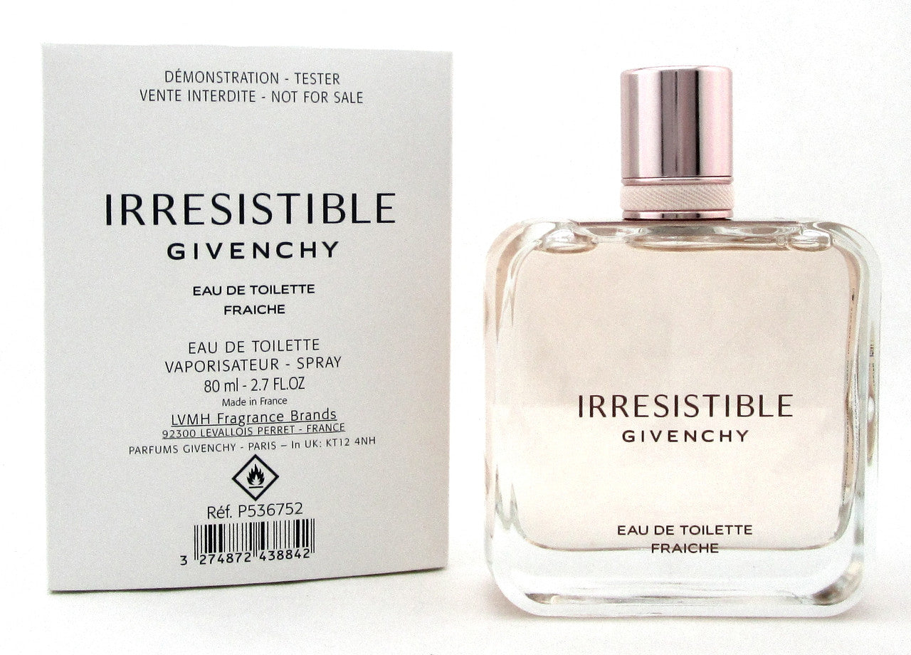 Irresistible Givenchy 2.7 oz Eau de Toilette FRAICHE Spray for Women. New Tester w/Cap