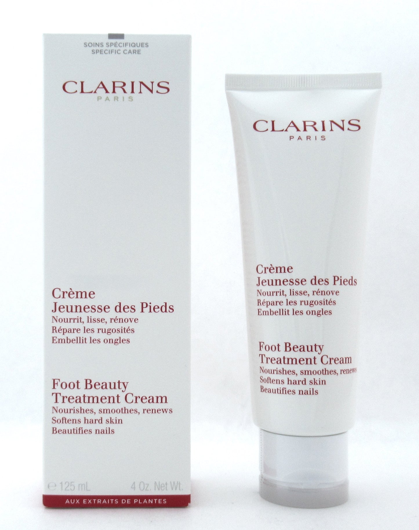 Clarins Foot Beauty Treatment Cream 4 oz/ 125 ml New In Retail Box