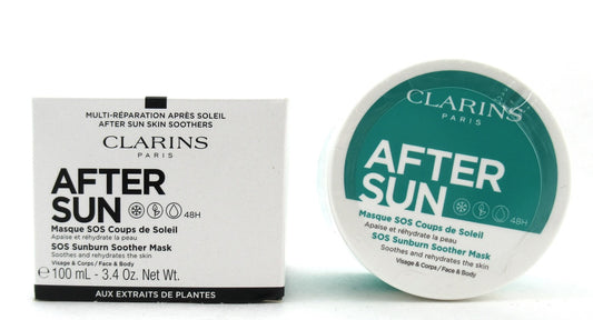 Clarins After Sun SOS Sunburn Soother Mask Face & Body 100 ml./3.4 oz. New Tester
