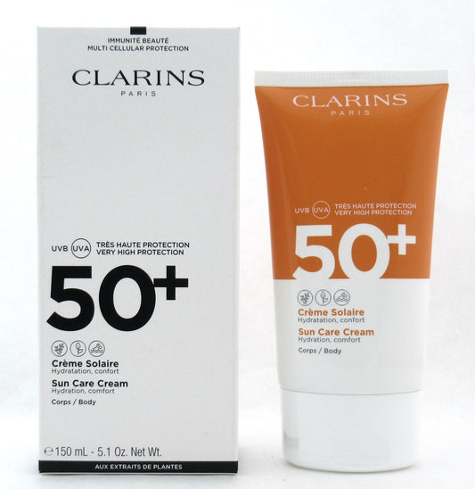 Clarins Sun Care Cream SPF 50+ Body 150 ml./ 5.1 oz. New Tester