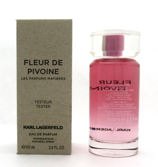 Fleur De Pivoine by Karl Lagerfeld 3.3 oz. Eau de Parfum Spray for Women New Tester w/Cap
