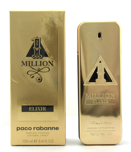 1 Million Elixir by Paco Rabanne Parfum Intense Spray for Men 100 ml./ 3.4 oz. New  Damaged Box