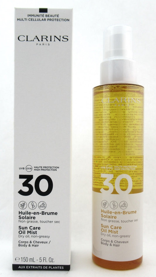 Clarins Sun Care Oil Mist SPF 30 Body & Hair 150 ml./ 5 oz. New Tester