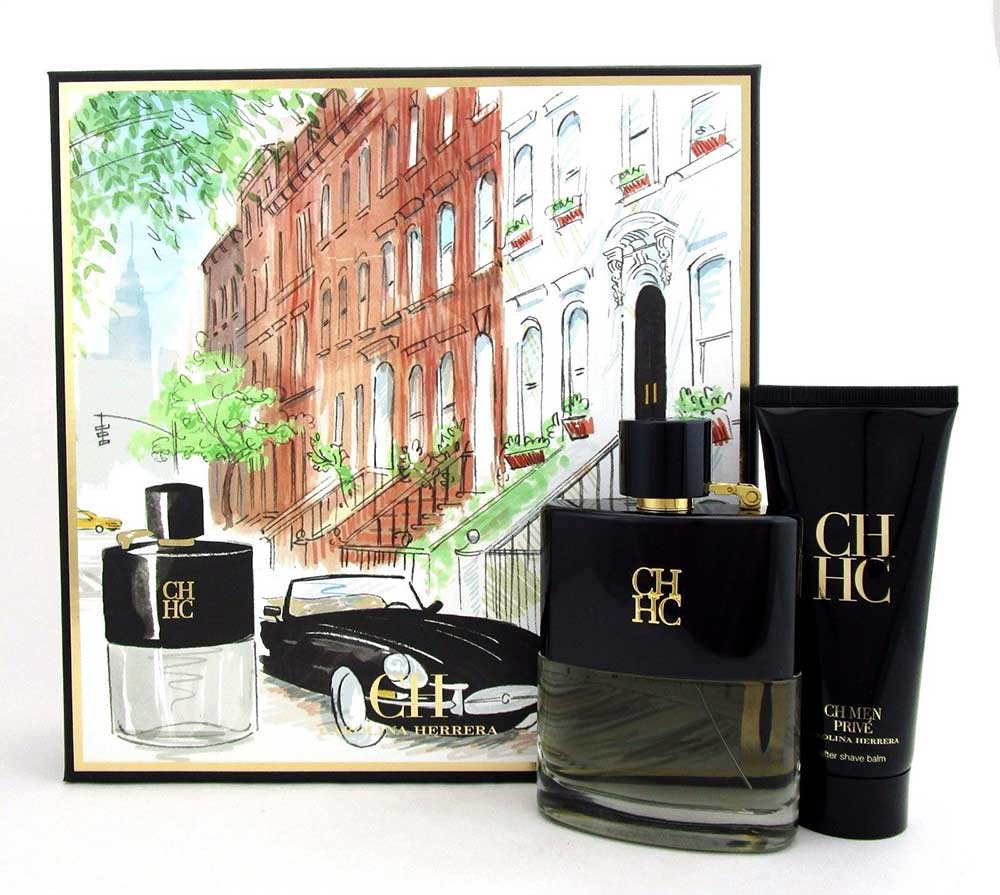 CH Men Prive Carolina Herrera EDT 3.4 oz+A/Sh Balm 3.4 oz. New Set