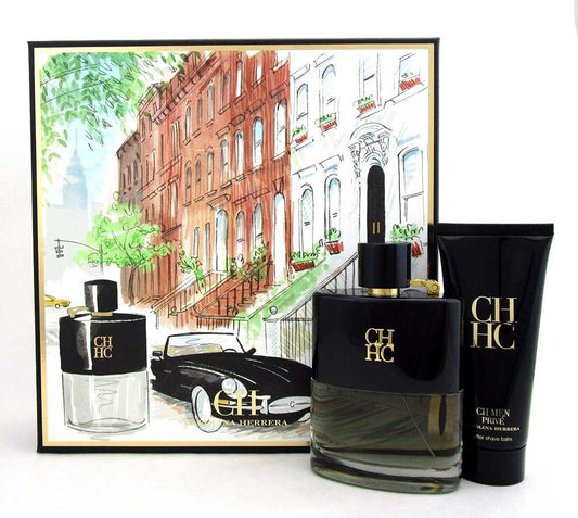 CH Men Prive Carolina Herrera EDT 3.4 oz+A/Sh Balm 3.4 oz. New Set