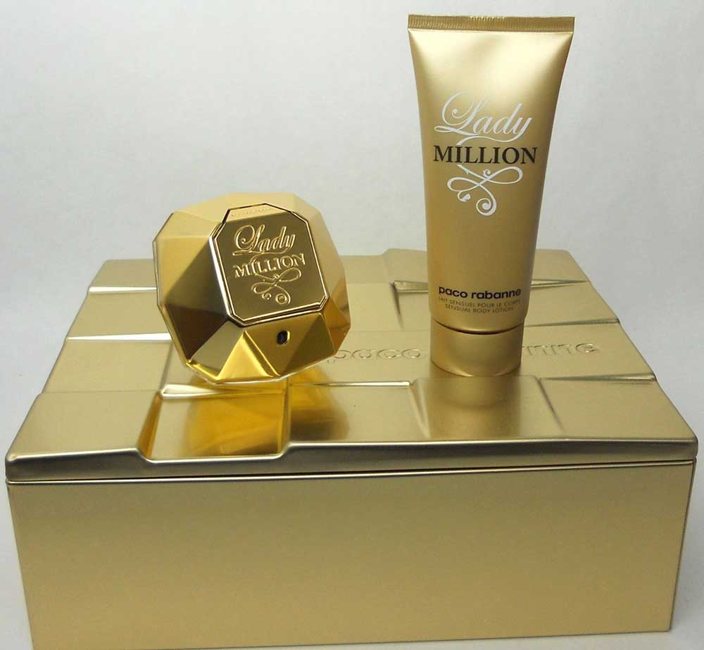 Lady Million by Paco Rabanne 2.7oz.EDP+Lotion.Set for Women.Brand New