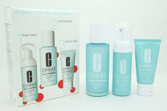 Clinique Acne Solutions Clear Skin 3-Step System Kit Damaged Box