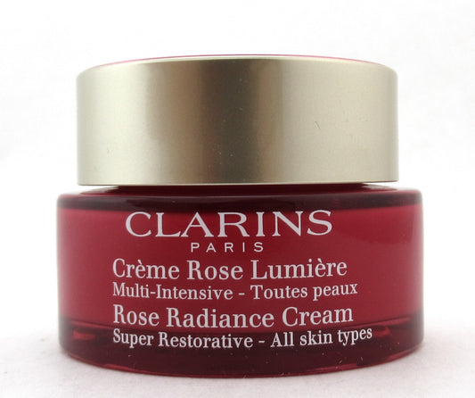 Clarins Super Restorative Rose Radiance Cream All Skin Types 50 ml./ 1.7 oz. New Tester Not Sealed No Box