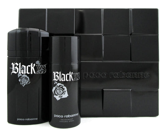 Black XS by Paco Rabanne 3.4oz.EDT Spray+5.1oz.Deo Spray Set for Men. Brand new.