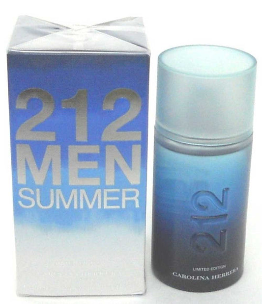 212 Men Summer by Carolina Herrera EDT Spray 3.4 oz.Slightly Damaged
