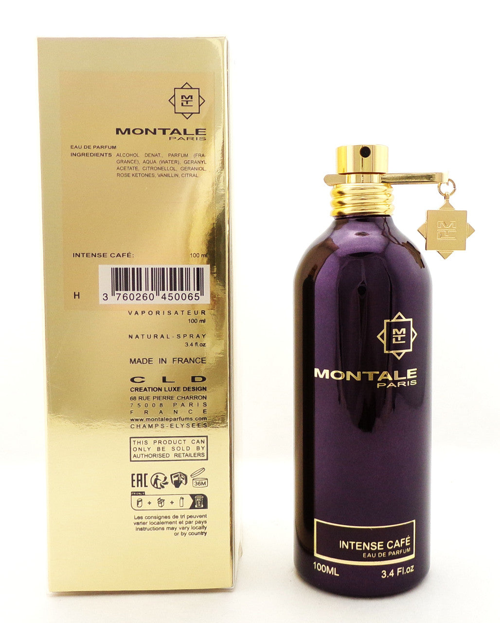 Montale Intense Cafe 3.4 oz./ 100 ml. Eau De Parfum Spray Unisex New Sealed Box