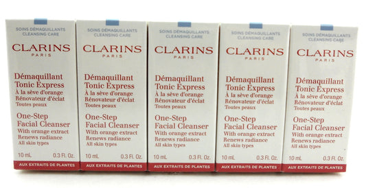 Clarins One-Step Facial Cleanser All Skin Types Travel Size 0.3 oz LOT of 10