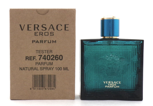 Versace Eros by Versace 3.4 oz./ 100 ml. PARFUM Spray for Men. New Tester w/Cap