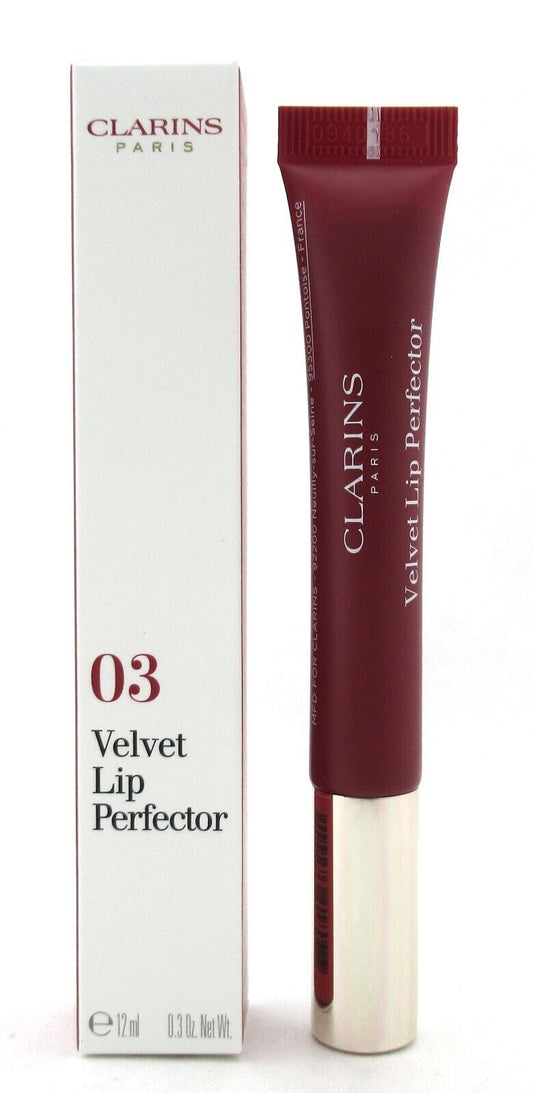 Clarins Velvel Lip Perfector # 03 Velvet Red Full Size 12 ml./0.3 oz. New in Box