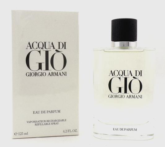Giorgio Armani Acqua Di Gio for Men 4.2 oz Eau de Parfum Refillable, DAMAGED Box
