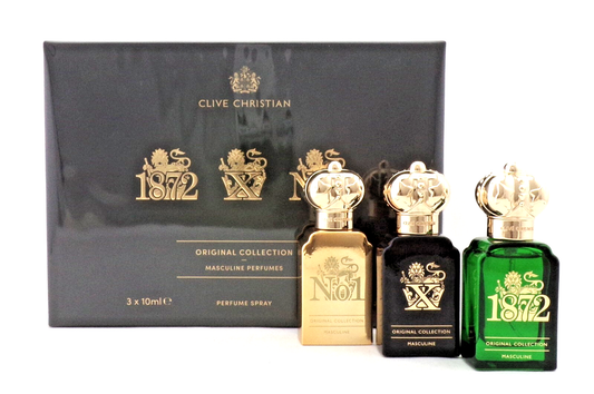 Clive Christian Original Collection Masculine Perfumes Set 3 x 10 ml. Sealed Box