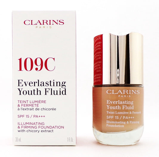 Clarins Everlasting Youth Fluid 1 oz./ 30 ml. SPF 15/ PA +++ 109C New