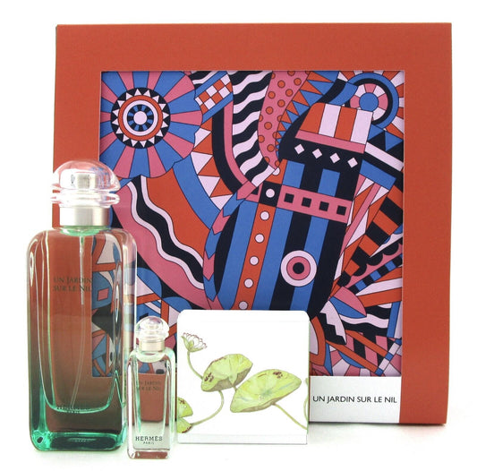 Un Jardin Sur Le Nil by Hermes 3.3 oz &7.5 ml EDT + 1.7 oz Soap. New Women's Set