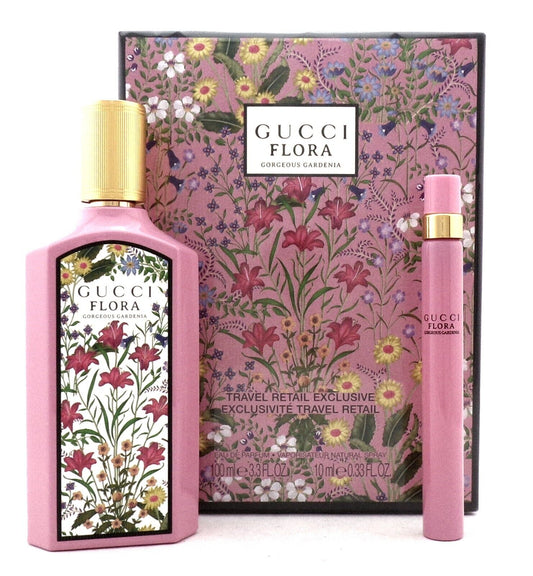Gucci Flora Gorgeous Gardenia 3.3 oz+10 ml EDP Spray New Women's SET DAMAGED Box