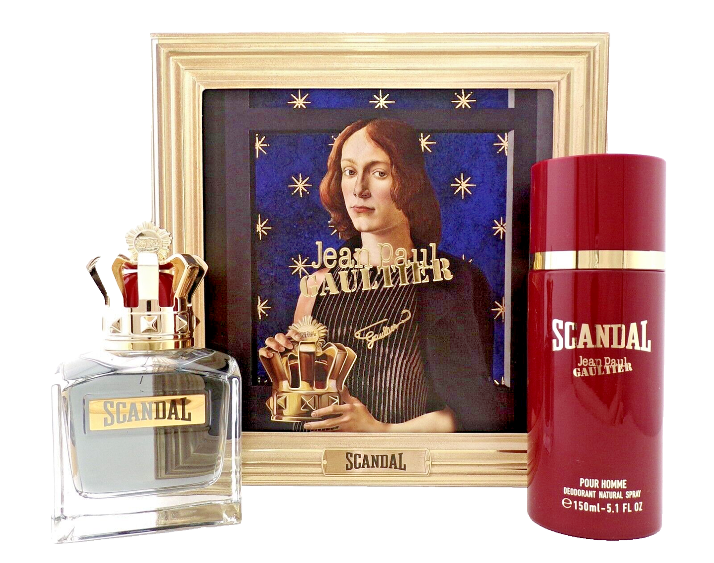 Jean Paul Gaultier Scandal 3.4 oz EDT Spray + 5.1 oz Deo Spray. New SET for Men