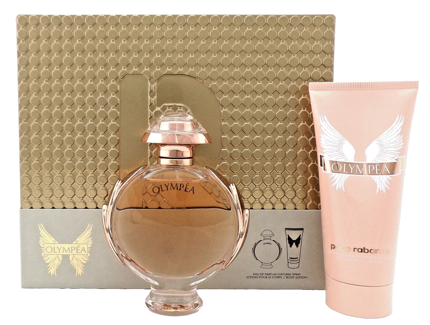Olympea by Paco Rabanne 2.7 oz. EDP Spray + 3.4 oz. Body Lotion New Women's SET