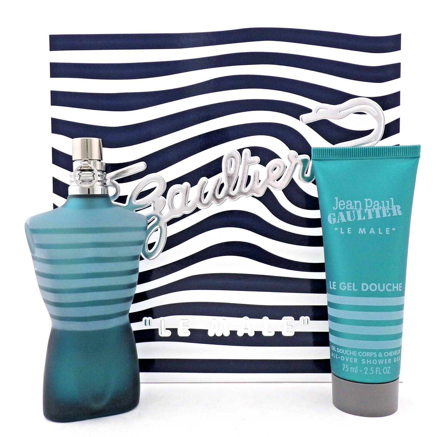 Jean Paul Gaultier Le Male 2.5 oz. EDT Spray + 2.5 oz. Shower Gel. New Men's Set