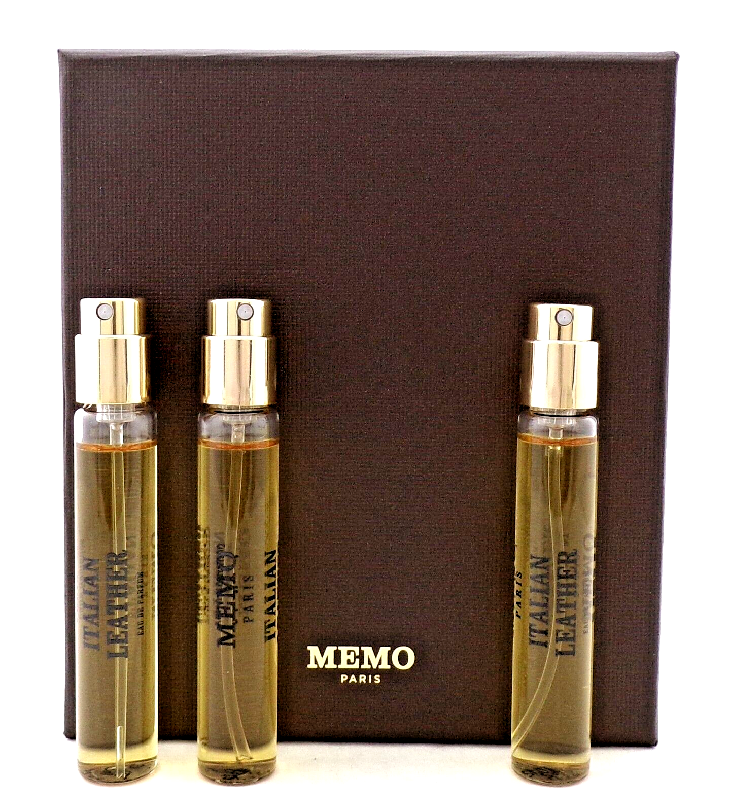 Memo Paris ITALIAN Leather 3 x 0.33 oz./10 ml. EDP REFILL Purse Spray Unisex New