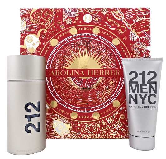 212 MEN NYC by Carolina Herrera 3.4 oz EDT Spray+3.4 oz After Shave Gel. New SET