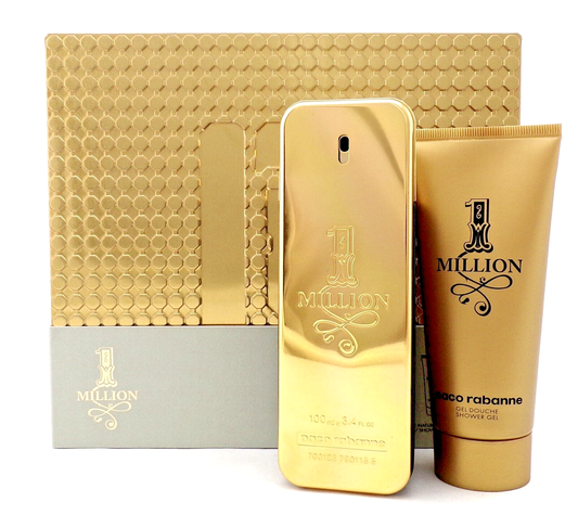 1 Million by Paco Rabanne 3.4 oz EDT Spray + 3.4 oz Shower Gel. New Men's SET