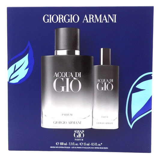 Acqua di Gio by Giorgio Armani 3.3 oz. + 0.5 oz. PARFUM Spray. New SET for Men
