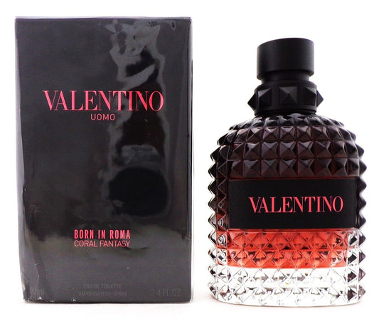 Valentino Uomo Born in Roma CORAL FANTASY 3.4 oz. EDT Spray for Men DAMAGED Box