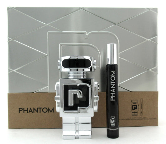 Phantom by Paco Rabanne 2 Pc Gift Set Men EDT Spray 1.7 oz.+EDT Travel 10 ml New