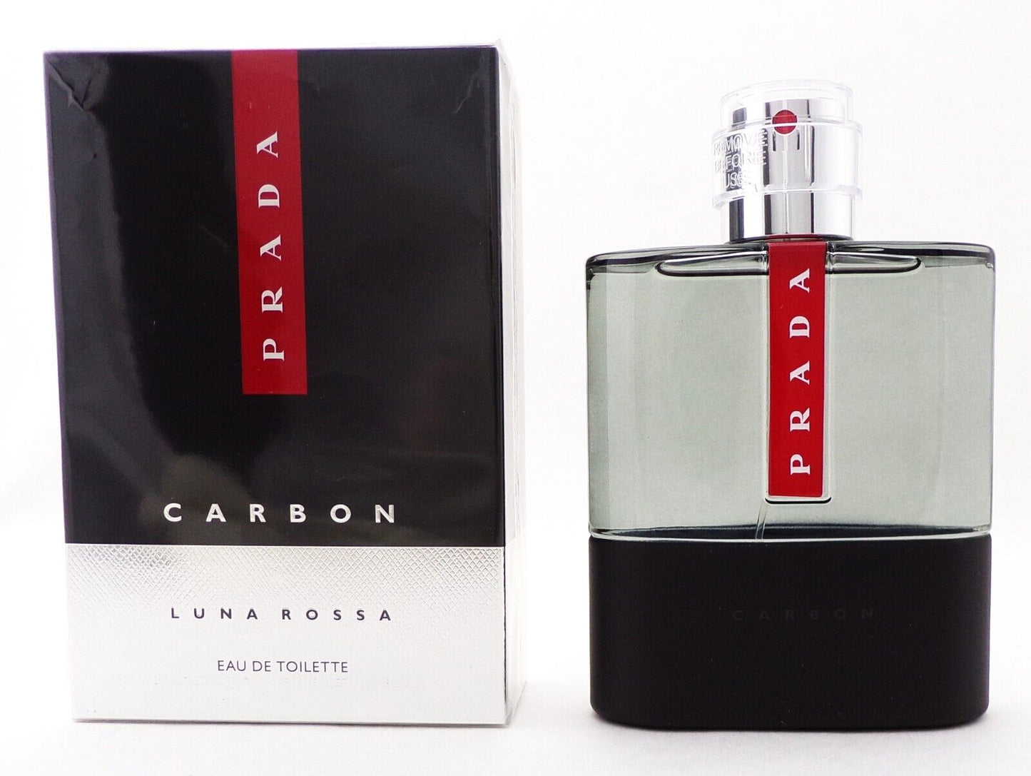 Prada Luna Rossa CARBON 5.0 oz. EDT Refillable Spray for Men. New Sealed Box