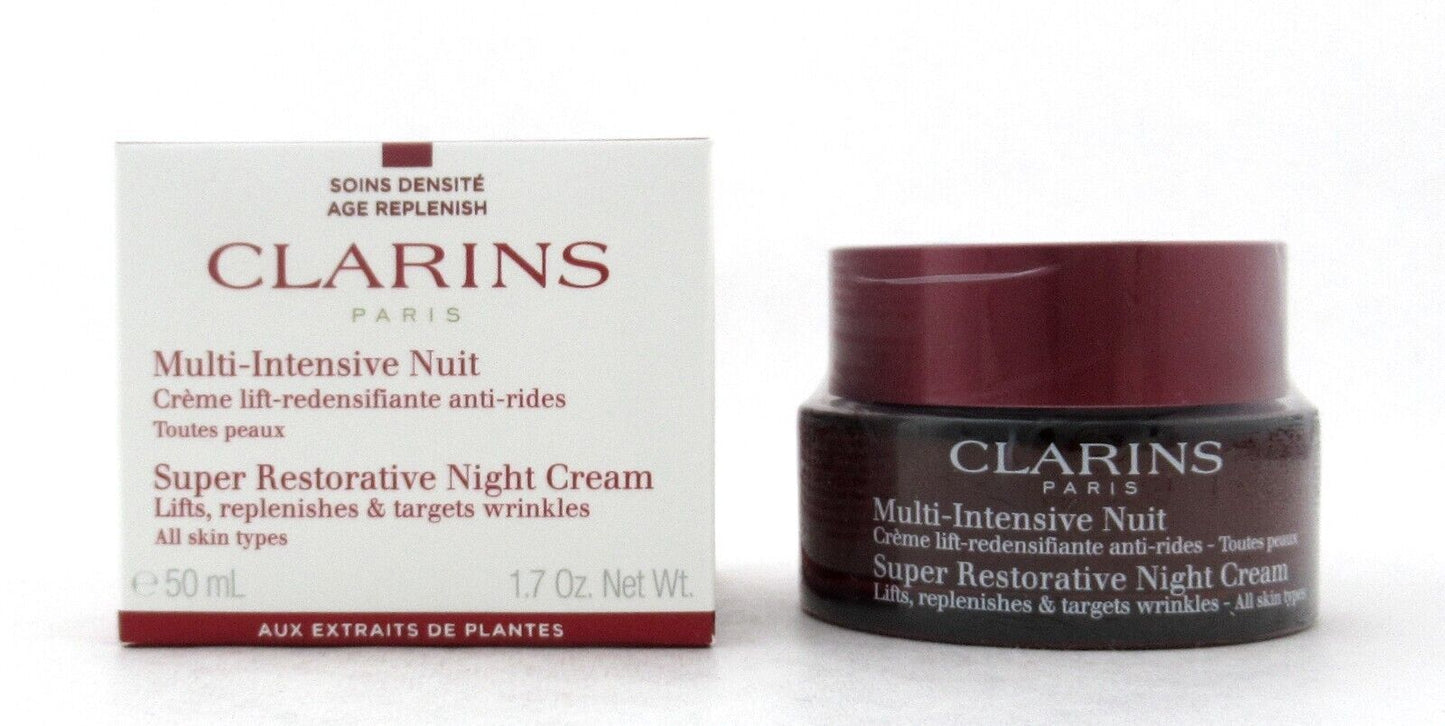 Clarins Super Restorative Night Cream All Skin Types 50 ml./ 1.7 oz. Damaged Box