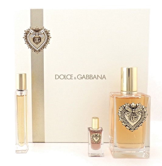 Dolce & Gabbana Devotion 3.3 oz + 0.33 oz + 5 ml Eau de Parfum. New Wome's SET
