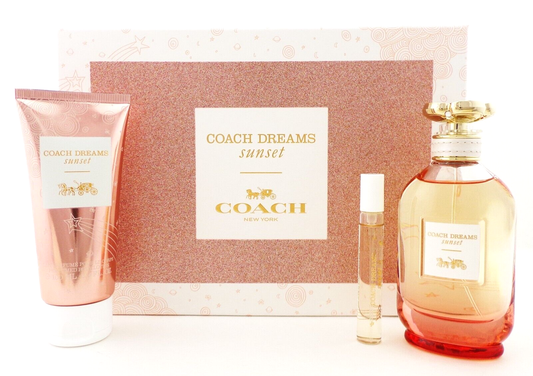 Coach DREAMS Sunset 3.0 oz. & 0.25 oz. EDP Spray+ 3.3 B/Lotion. New Women's SET