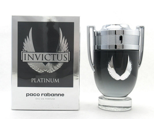Invictus Platinum Cologne by Paco Rabanne 3.4 oz EDP Spray for Men Damaged Box