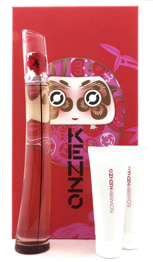 Flower by Kenzo L'ABSOLUE 3.3oz EDP Spray + 2x2.5oz Body Milk. New Set for Women